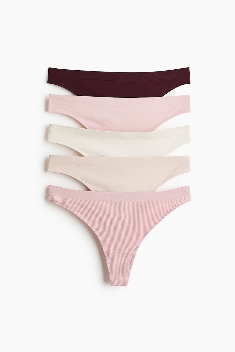 5-Pack Seamless Thong Briefs