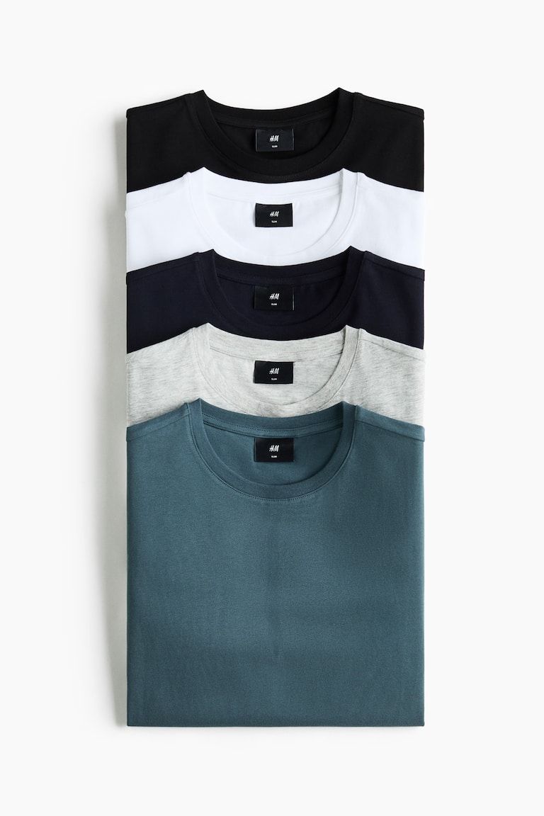 5-pack Slim Fit T-shirts