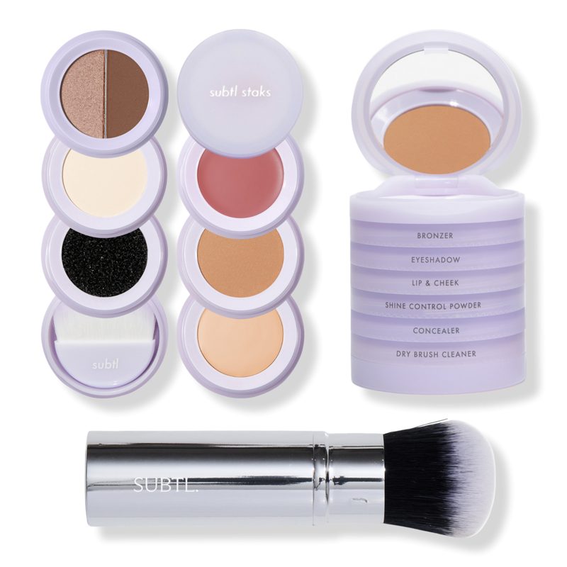 6-in-1 Full Face Makeup Stack with Retractable Face Brush - 007N