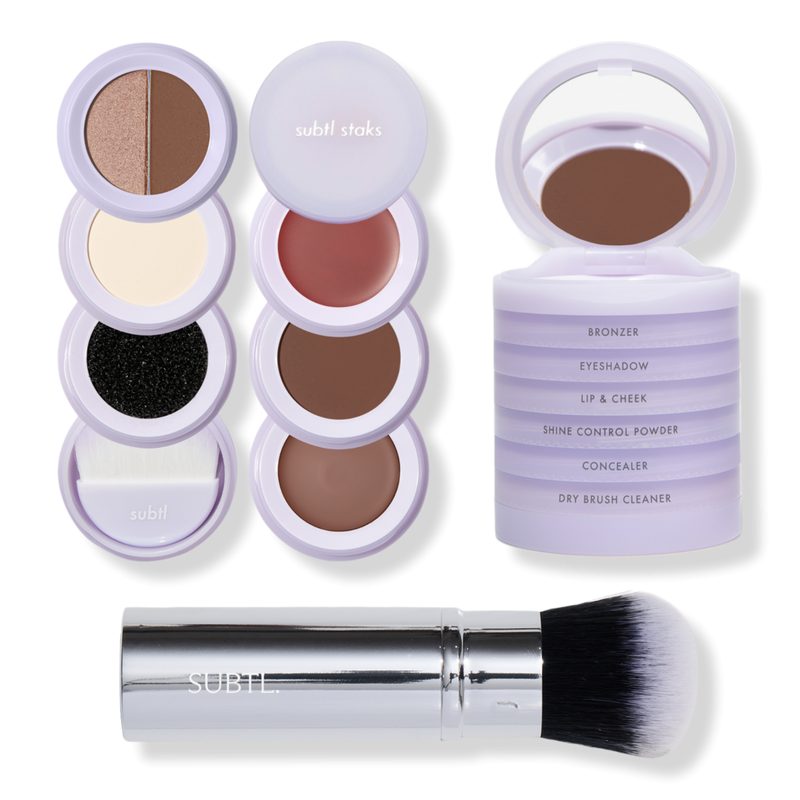 6-in-1 Full Face Makeup Stack with Retractable Face Brush - 020C