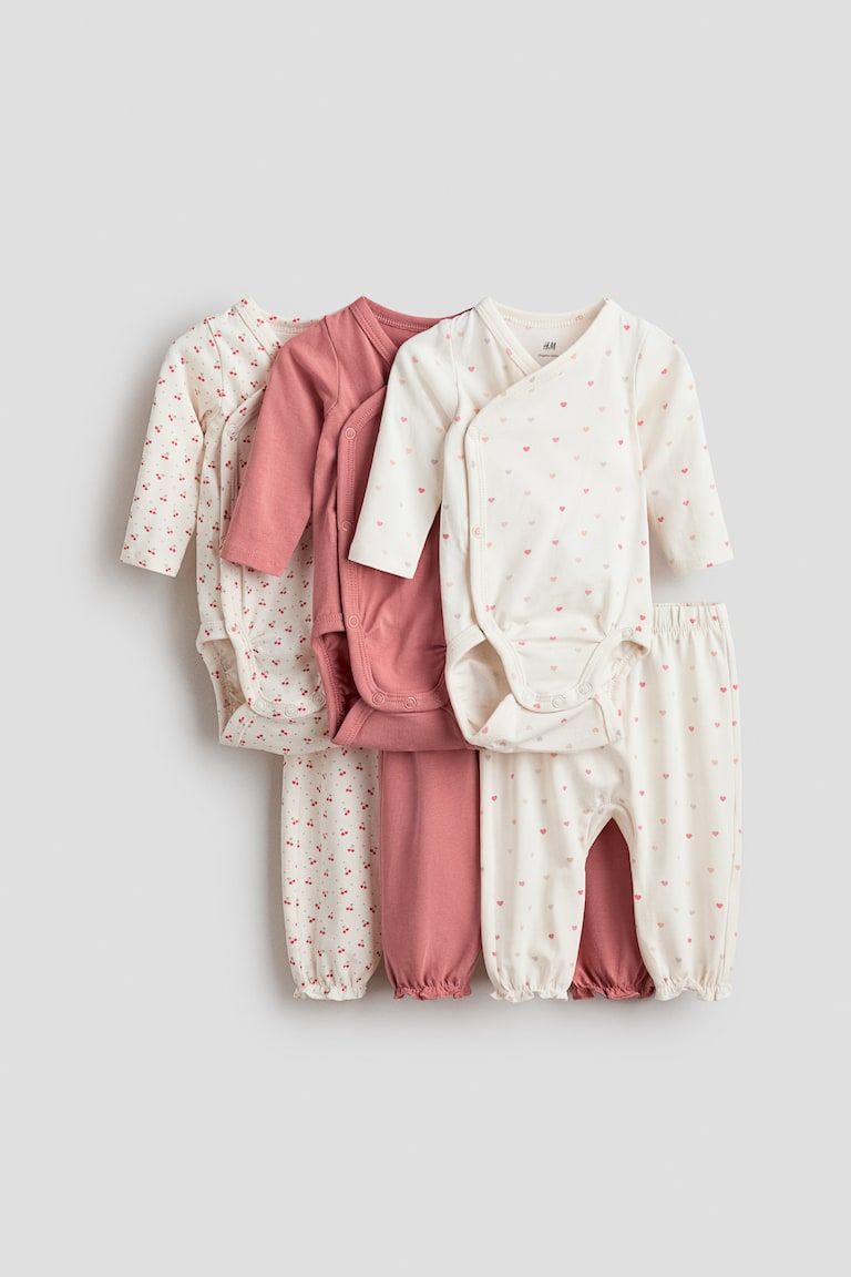 6-piece Bodysuit and Pants Set