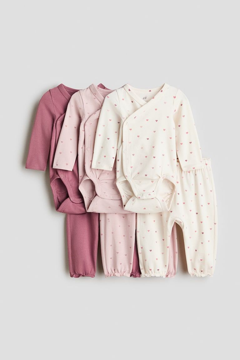 6-piece Bodysuit and Pants Set