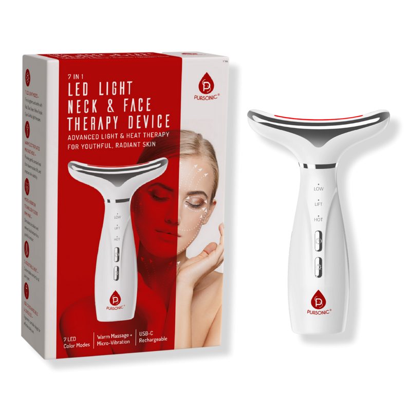 7-Color LED Light Therapy Neck & Face Device