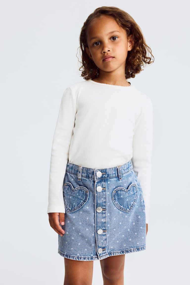 A-Line Denim Skirt