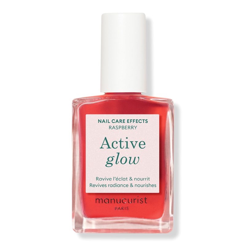 Active Glow Nail Polish for a Gloss finish, Nail Strengthener and Growth - Raspberry