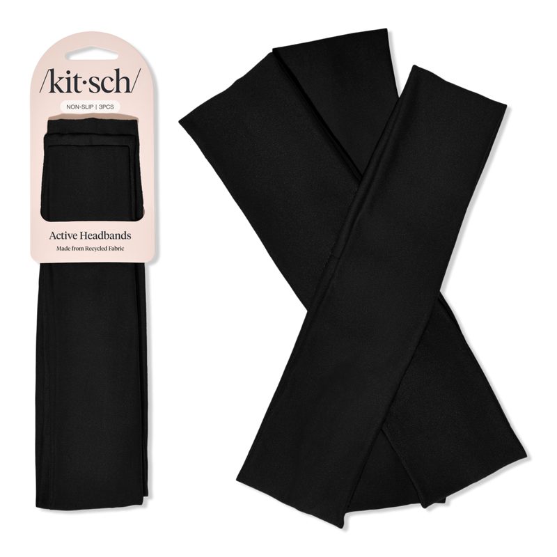 Active Headbands 3 Piece Set - Black