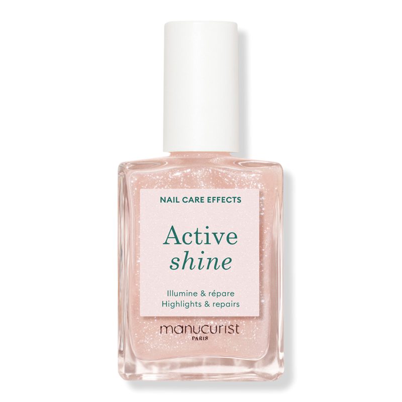 Active Shine Nail Polish for Pearlescent Beige effect, Nail Strengthener and Growth
