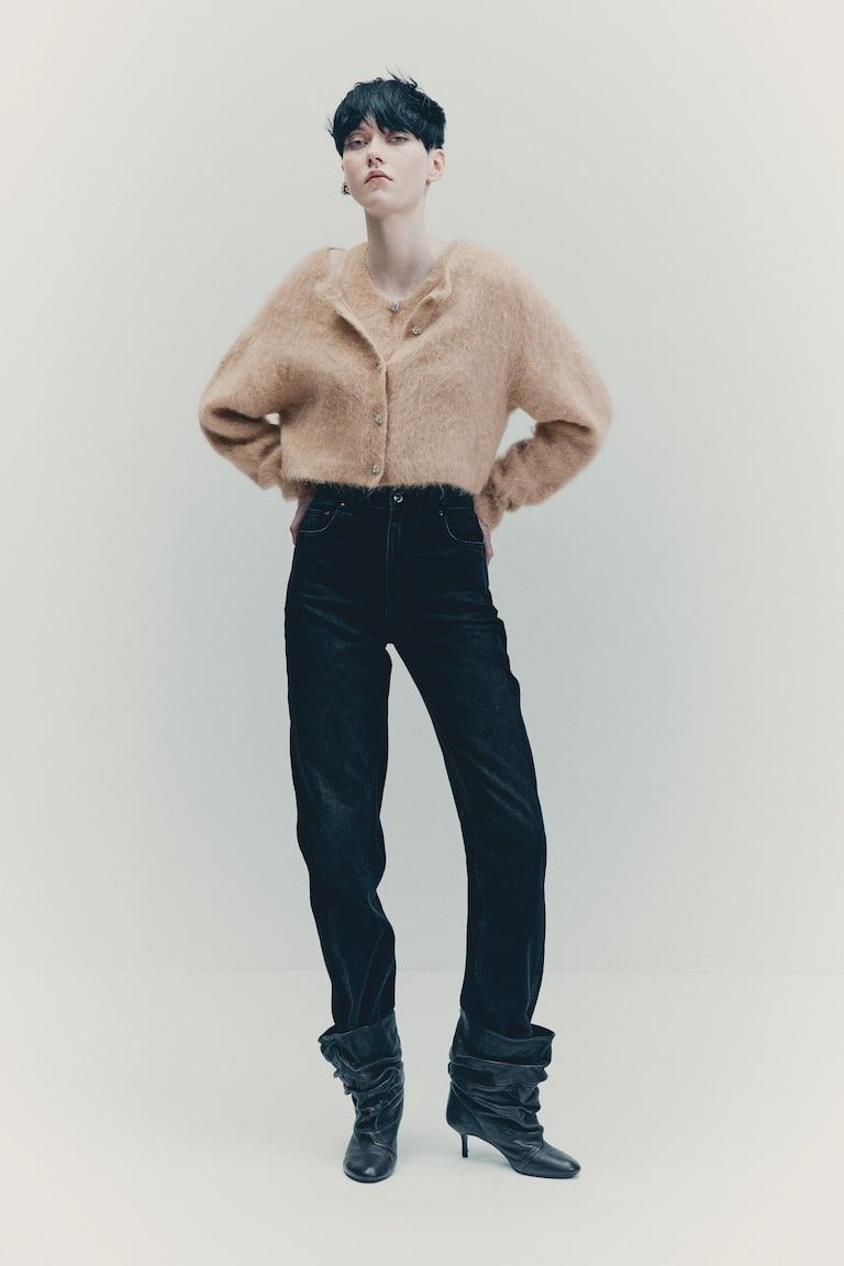 Alpaca-Blend Cardigan