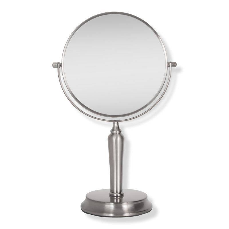 Anaheim Makeup Mirror with Magnification - Satin Nickel