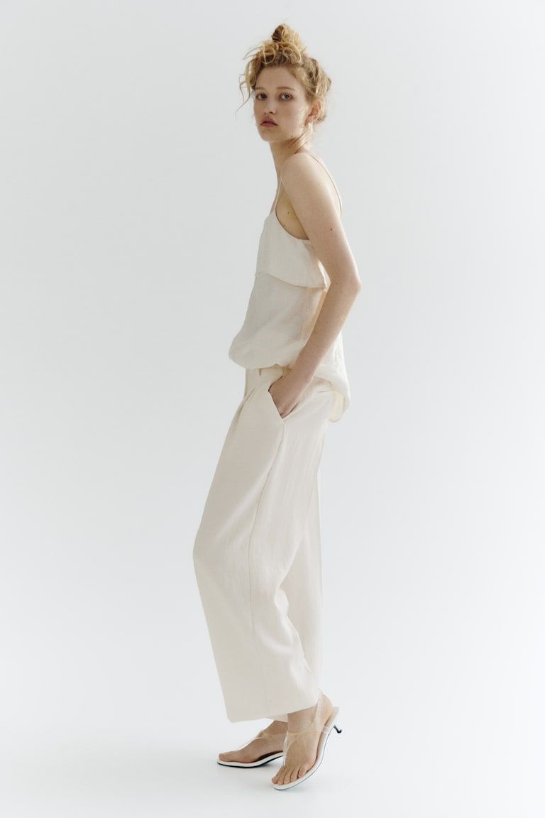 Ankle-Length Twill Pants