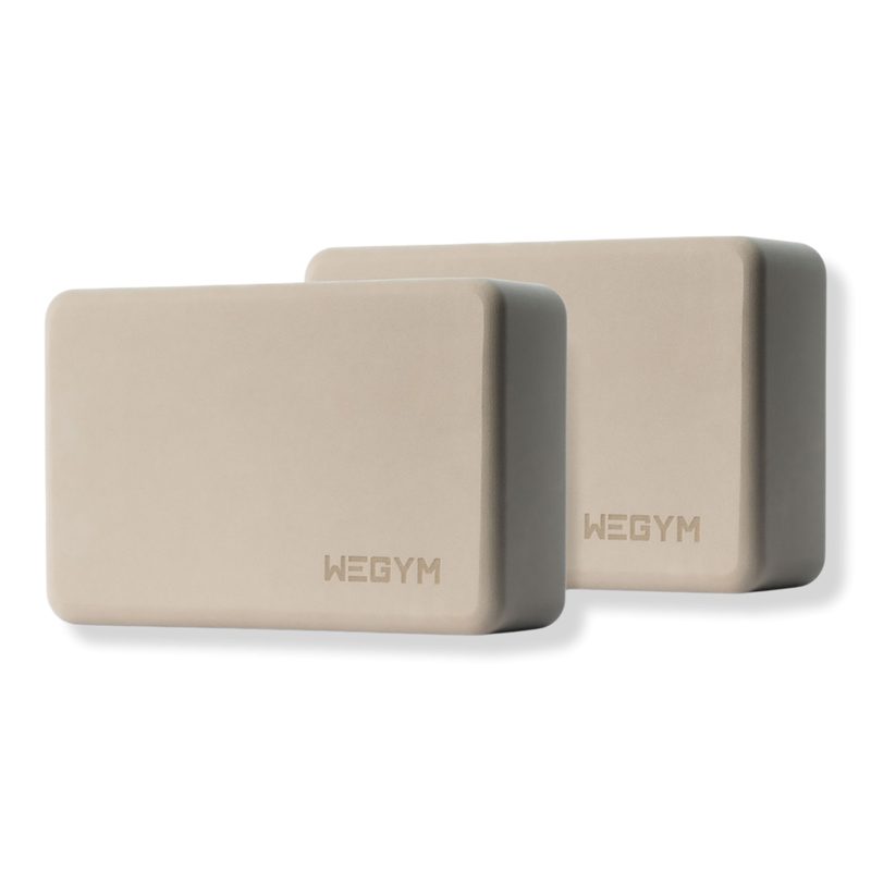 Anti-Slip EVA Foam Yoga Blocks Set - Sandstone