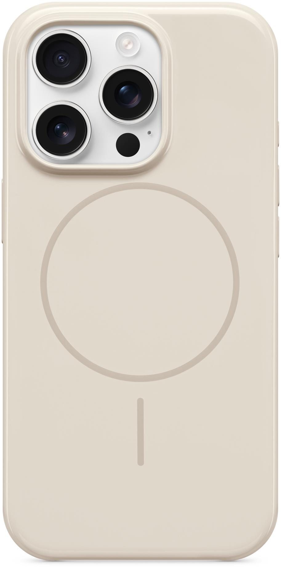 Apple Beats cover with MagSafe on iPhone 16 Pro granite beige