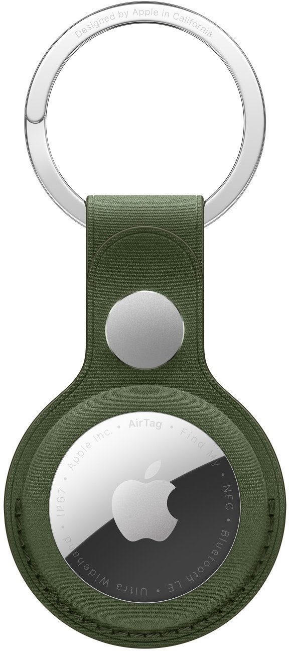 Apple FineWoven keyring for AirTag moss