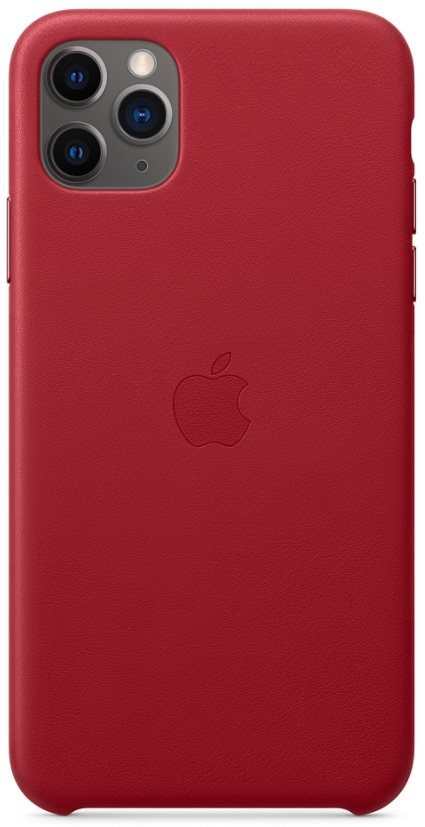 Apple iPhone 11 Pro Max Leather Cover, RED