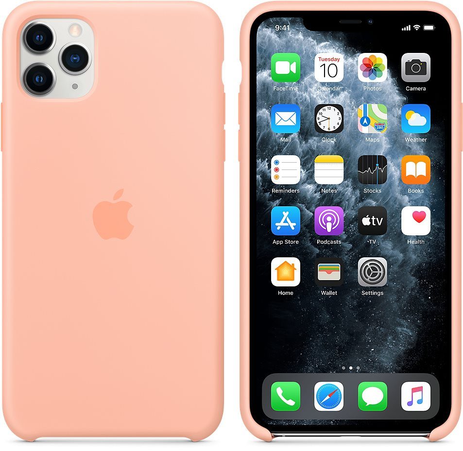 Apple iPhone 11 Pro Max Silicone Cover Grapefruit Pink