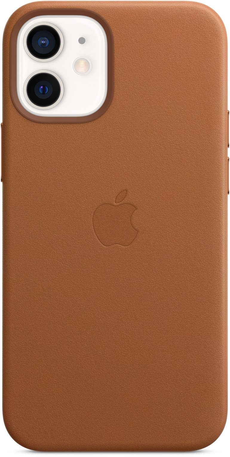 Apple iPhone 12 Mini Leather Case with MagSafe, Saddle Brown