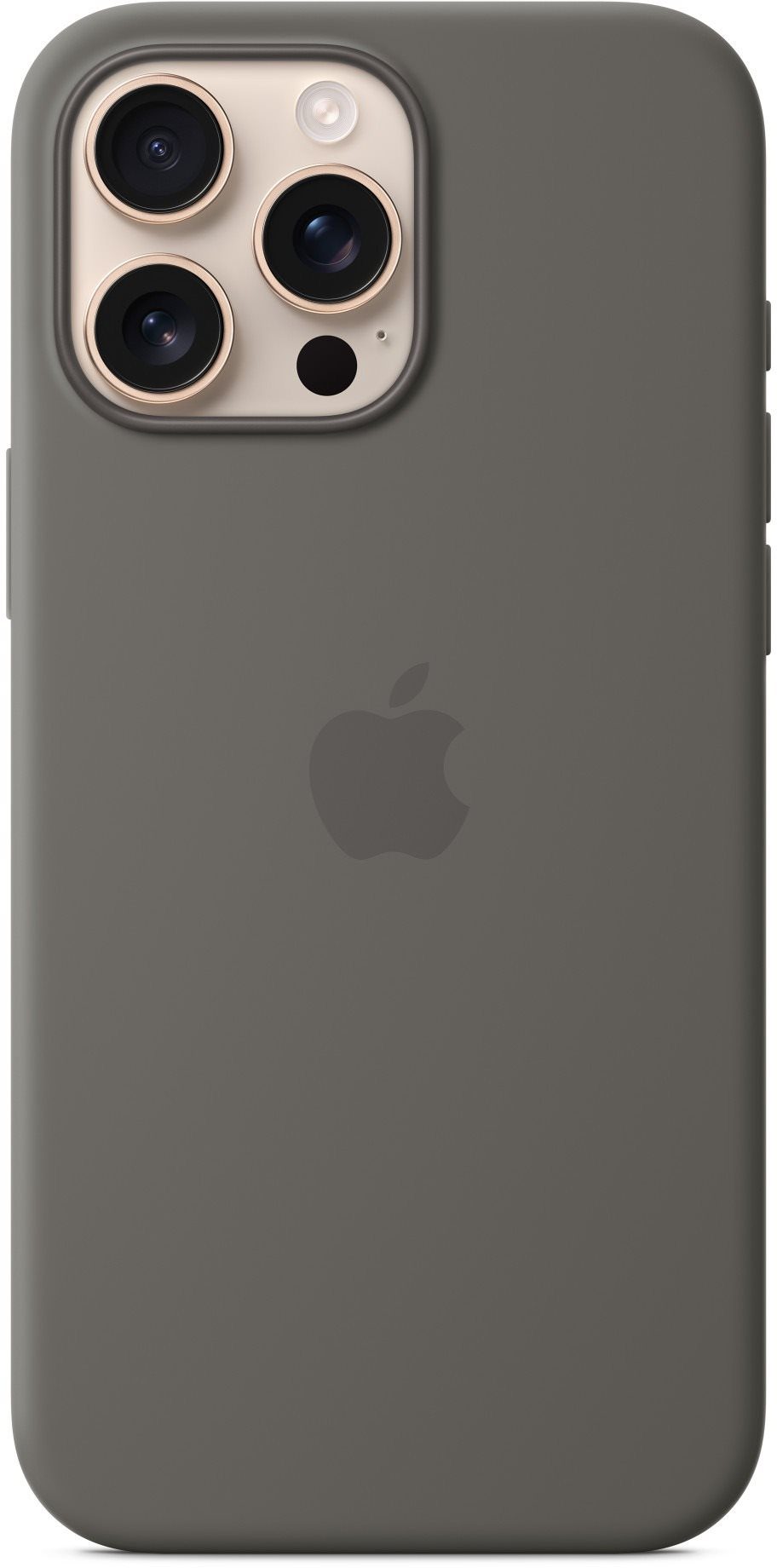 Apple Silicone Cover with MagSafe on iPhone 16 Pro Max rock grey