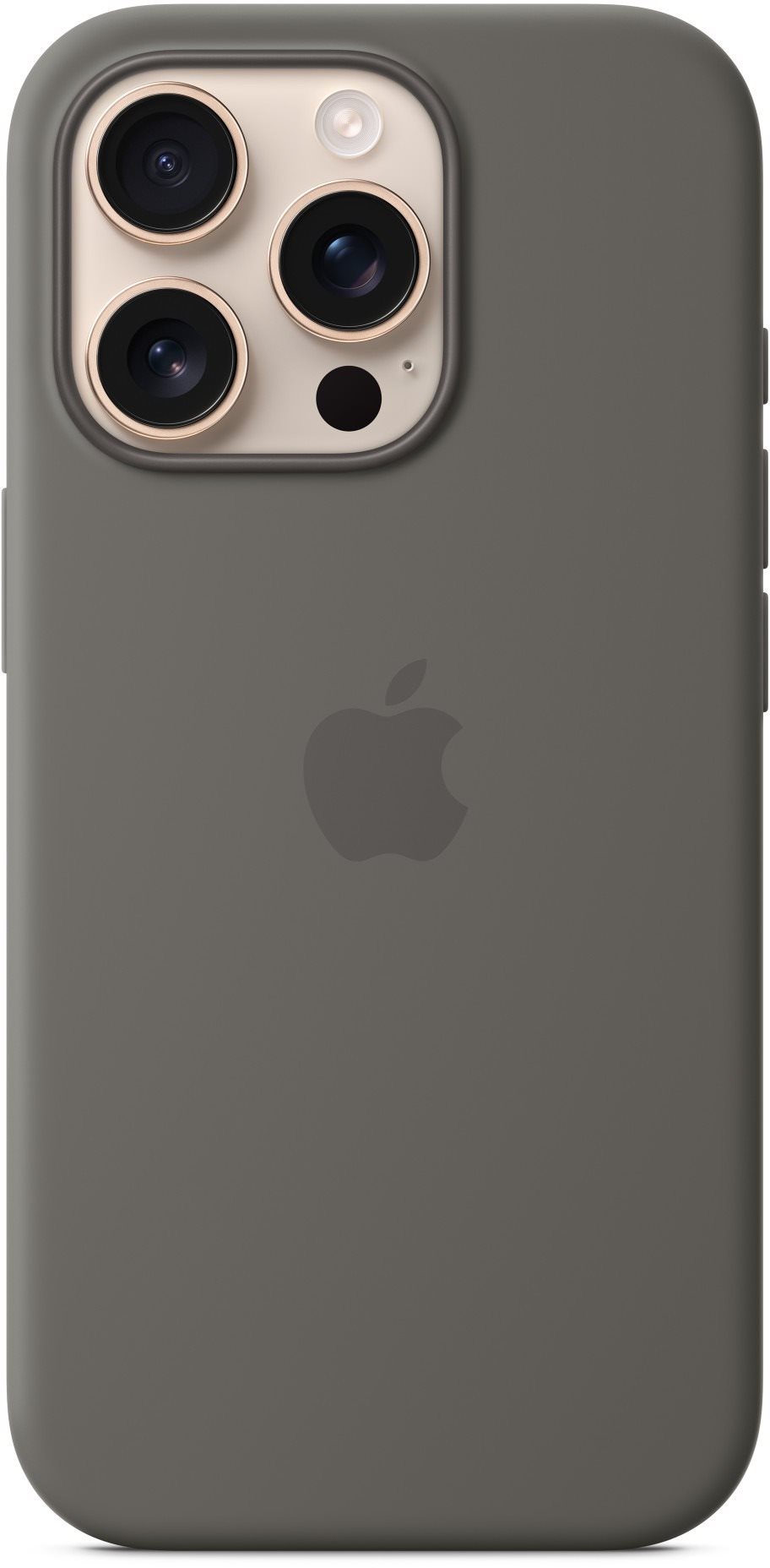 Apple Silicone Cover with MagSafe on iPhone 16 Pro rock grey