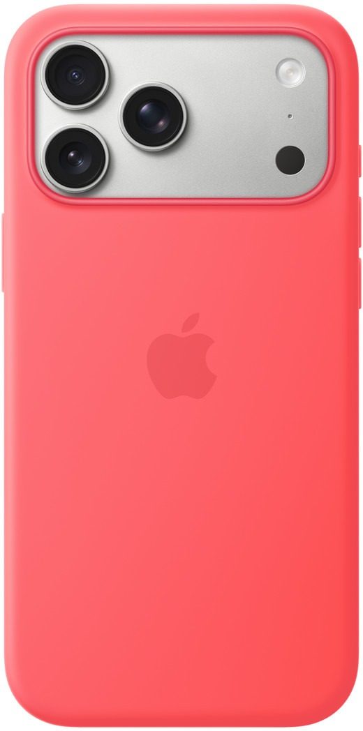 Apple Silicone Cover with MagSafe on iPhone 17 Pro Max guava pink