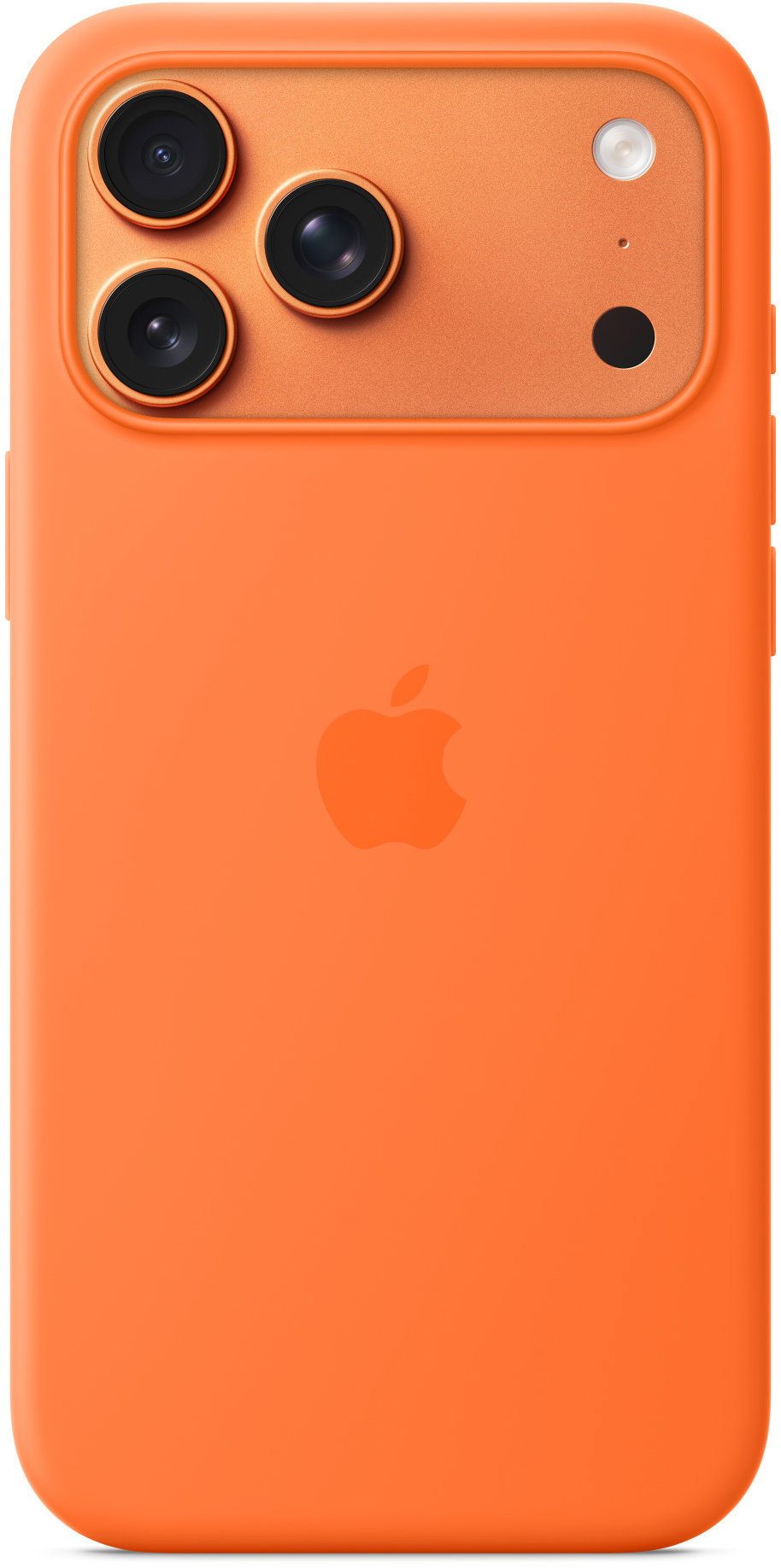 Apple Silicone Cover with MagSafe on iPhone 17 Pro Max orange