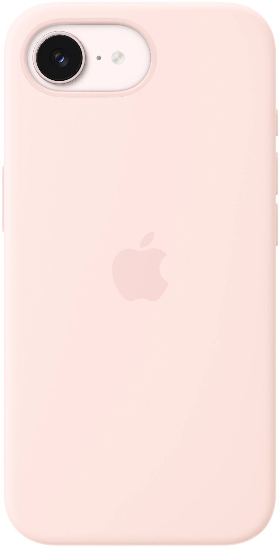 Apple Silicone cover with MagSafe on iPhone 17e soft pink