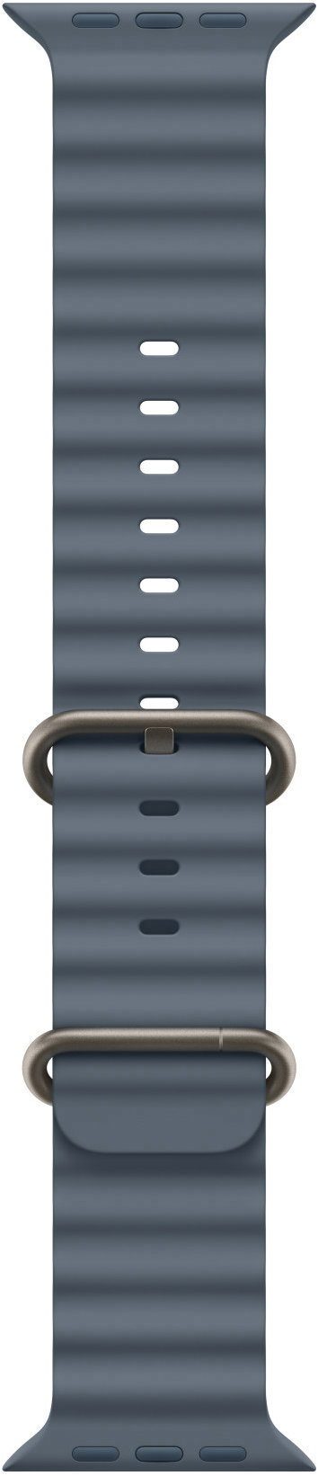 Apple Watch 49mm Steel Blue Ocean Strap - Natural Titanium