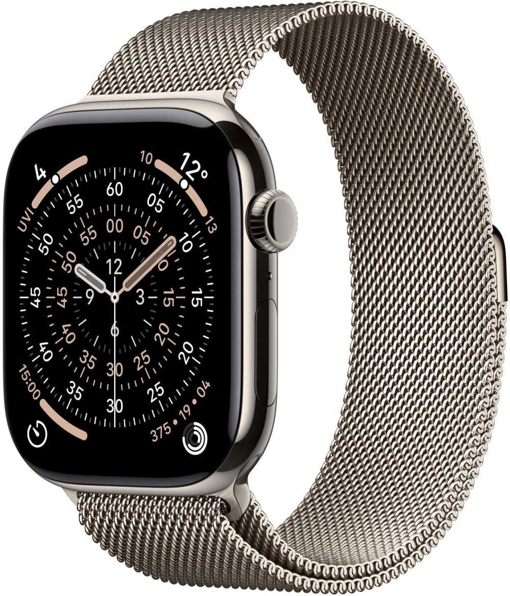 Apple Watch Series 11 Cellular 42mm Natural Titanium with Natural Milanese Stroke