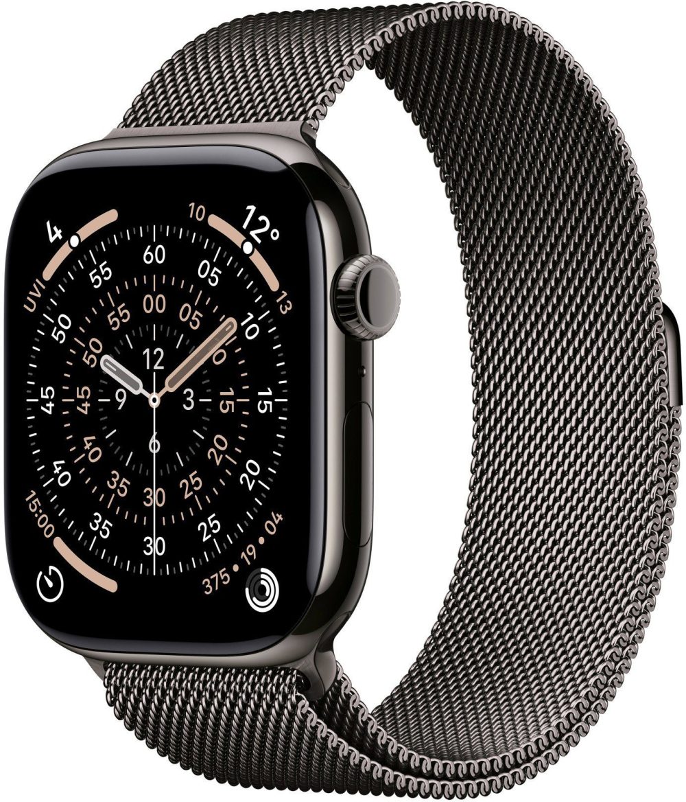 Apple Watch Series 11 Cellular 46mm Slate Grey Titanium with Slate Grey Milanese Tension - S/M