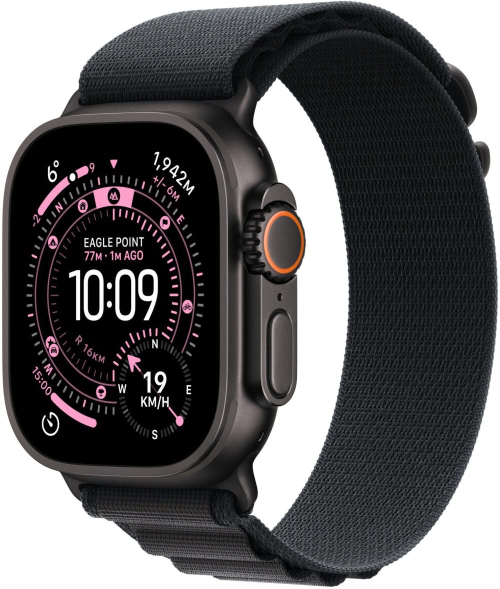 Apple Watch Ultra 3 49mm Black Titanium with Black Alpine Tension - S
