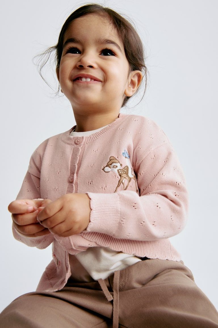 Appliquéd Cotton Cardigan