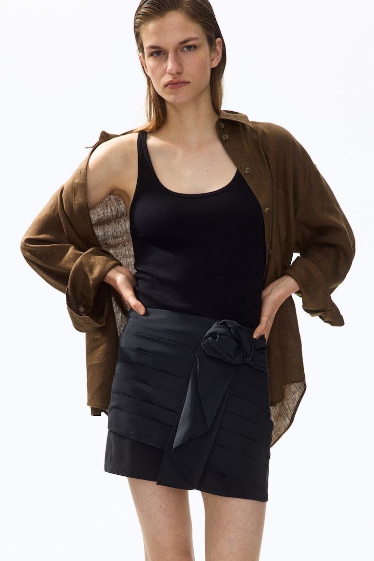 Appliquéd Mini Skirt