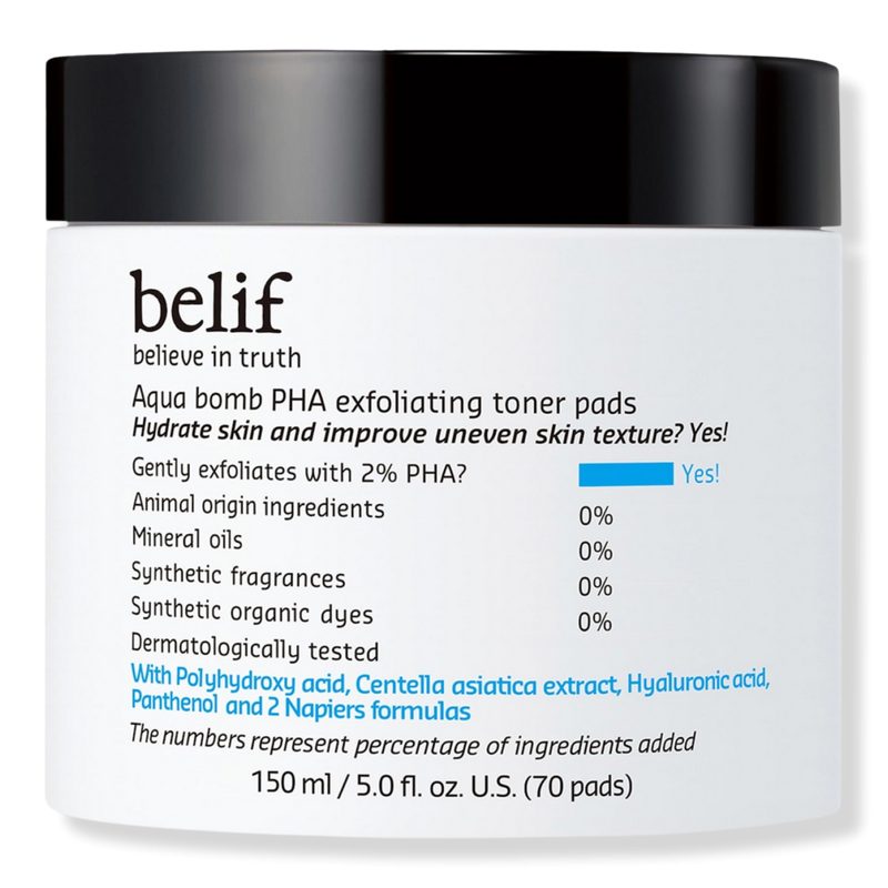 Aqua Bomb PHA Exfoliating Toner Pads