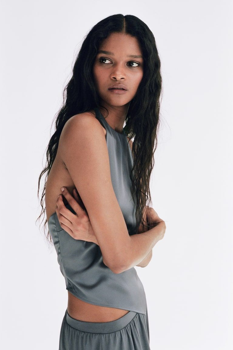 Asymmetric Halterneck Top