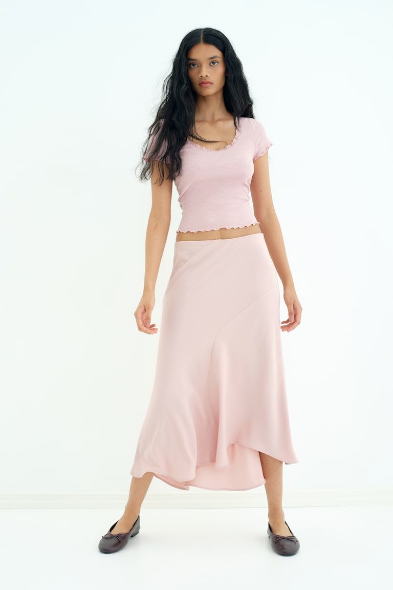 Asymmetric Midi Skirt