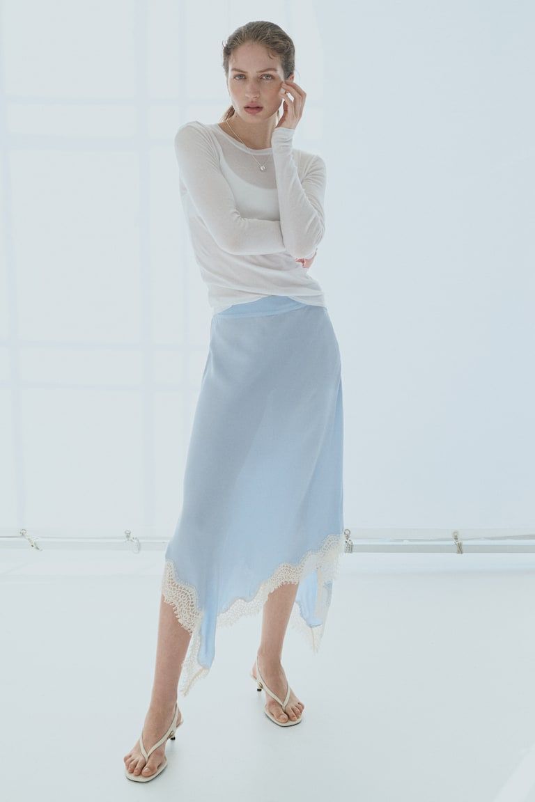 Asymmetric Viscose Skirt