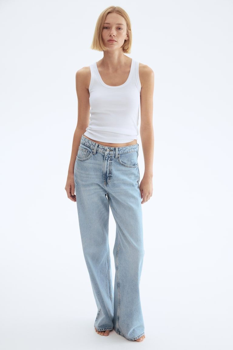 Ava Ultra High Rise Wide Leg Jeans