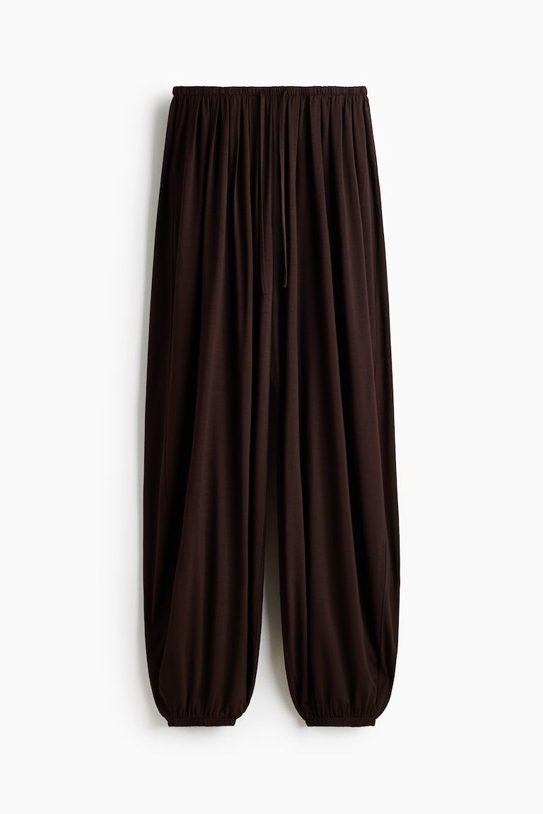Balloon-Leg Pants with Drawstring