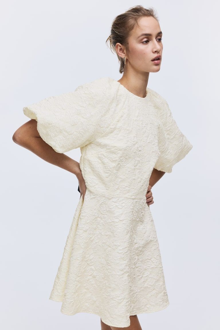 Balloon-Sleeved Dress