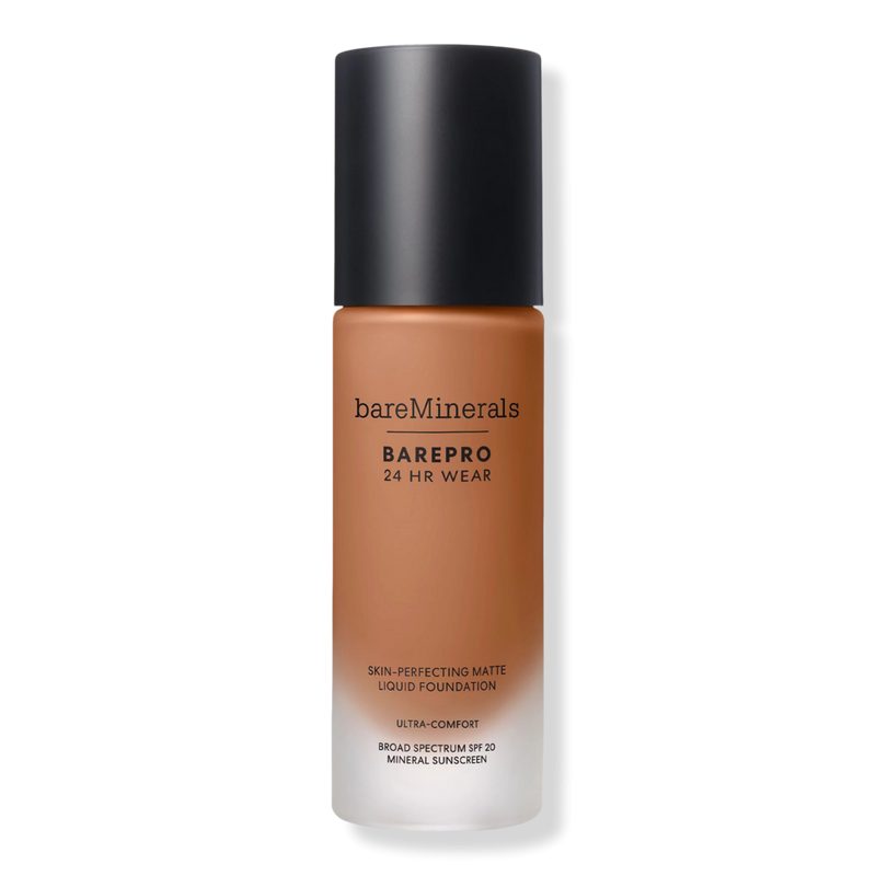 BAREPRO 24HR Wear Skin-Perfecting Matte Liquid Foundation Mineral SPF 20 - Medium Deep 45 Neutral