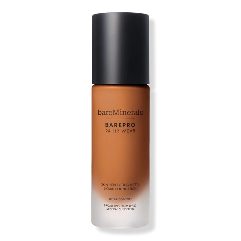 BAREPRO 24HR Wear Skin-Perfecting Matte Liquid Foundation Mineral SPF 20 - Medium Deep 46 Warm