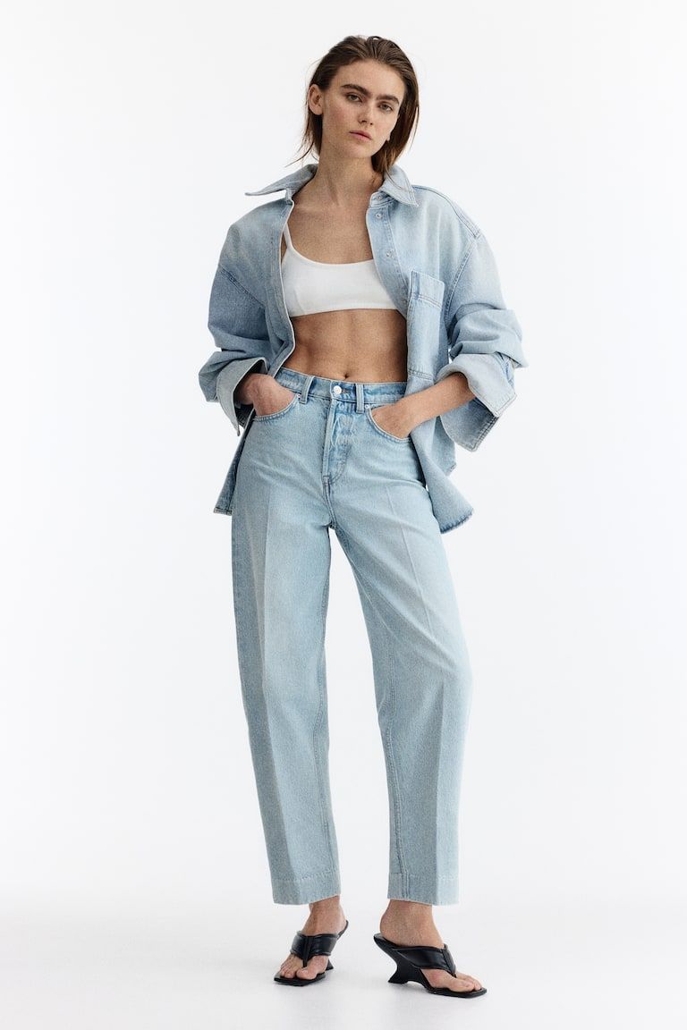 Barrel High Ankle Jeans