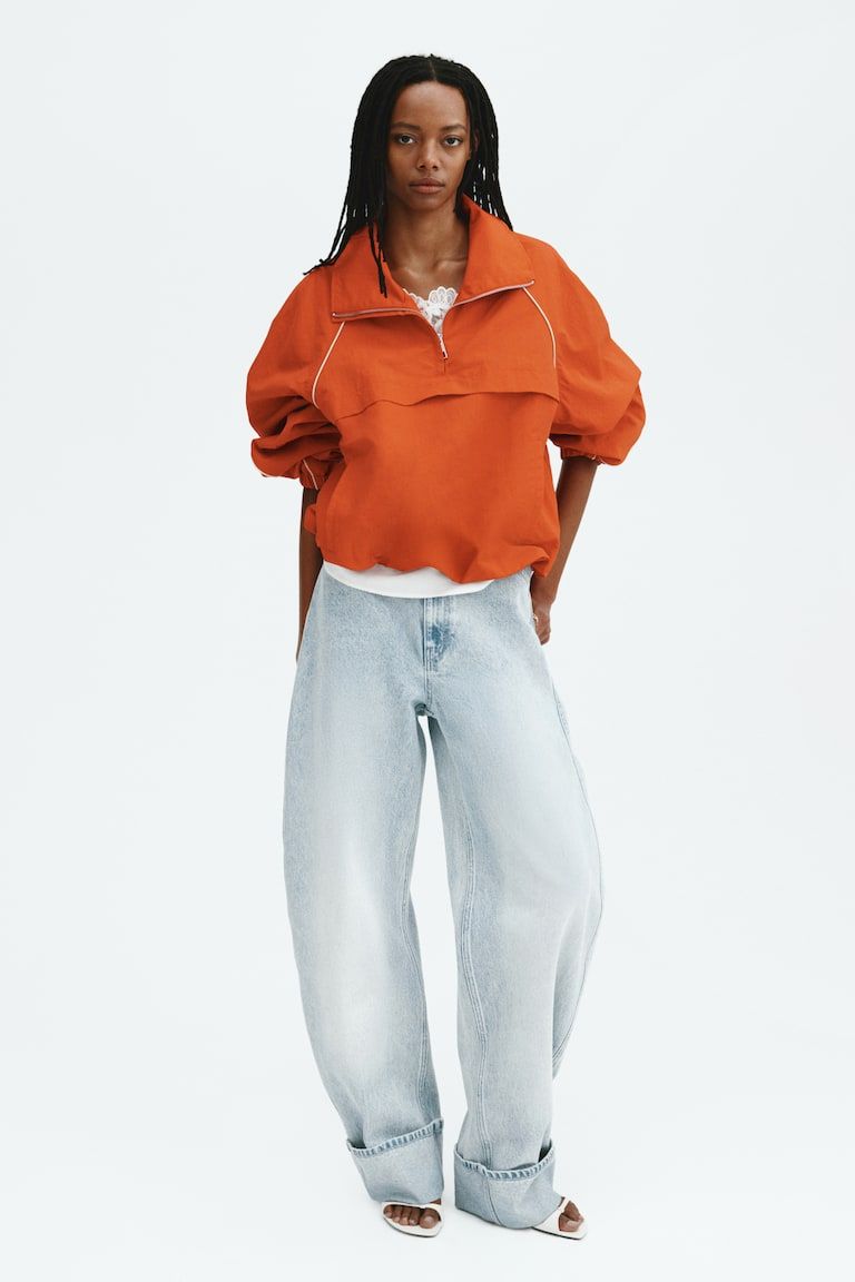 Barrel Leg Regular Waist Jeans