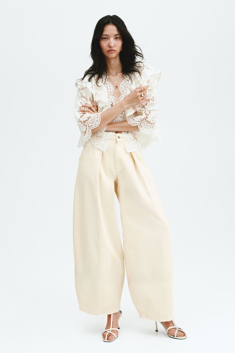 Barrel Leg Regular Waist Jeans