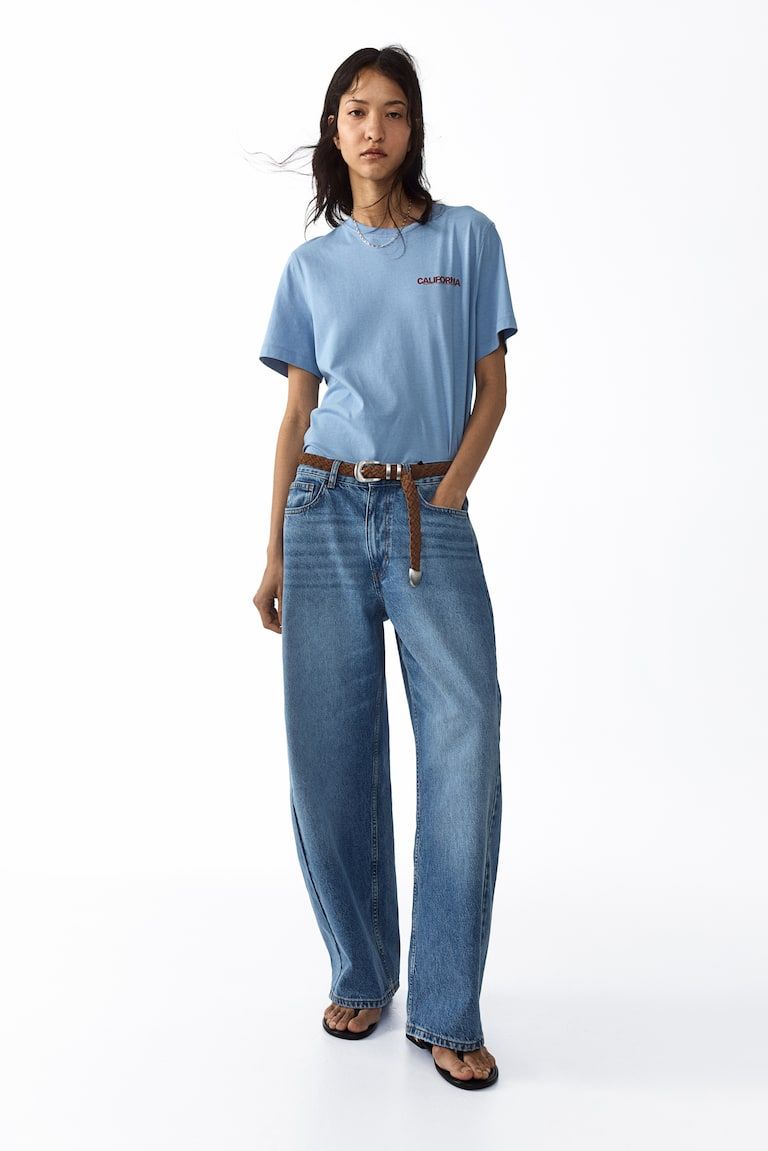 Barrel Regular Waist Jeans