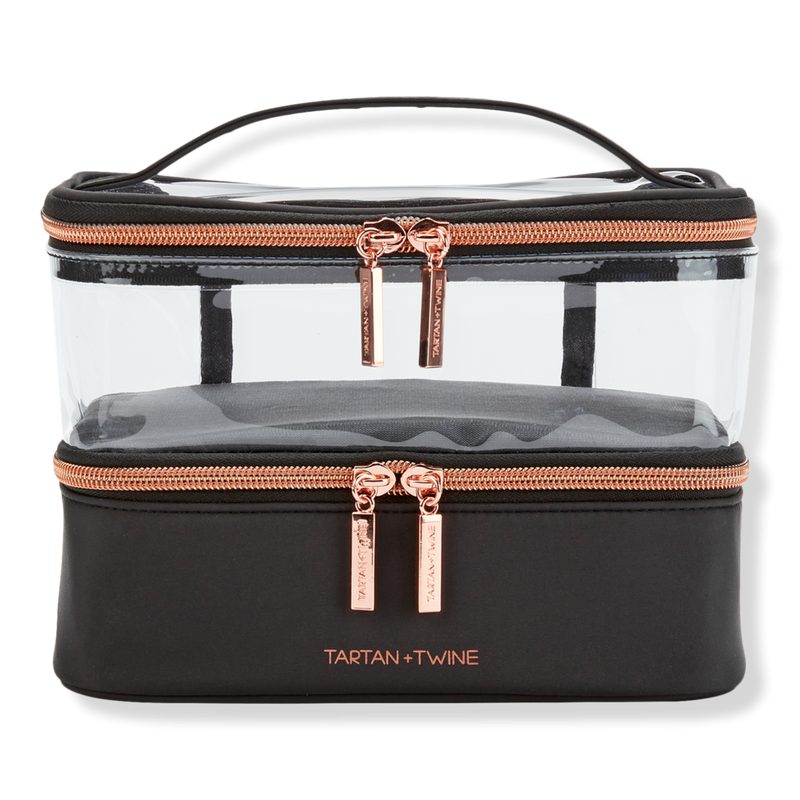 Basics Black Double-Zip Train Case