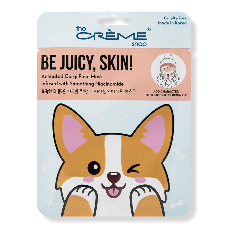 Be Juicy, Skin! Animated Corgi Face Mask