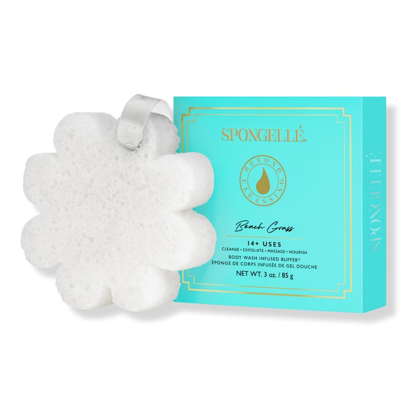 Beach Grass Boxed Flower Bath Sponge Built-In Body Wash Shower Loofah Sponge for Women