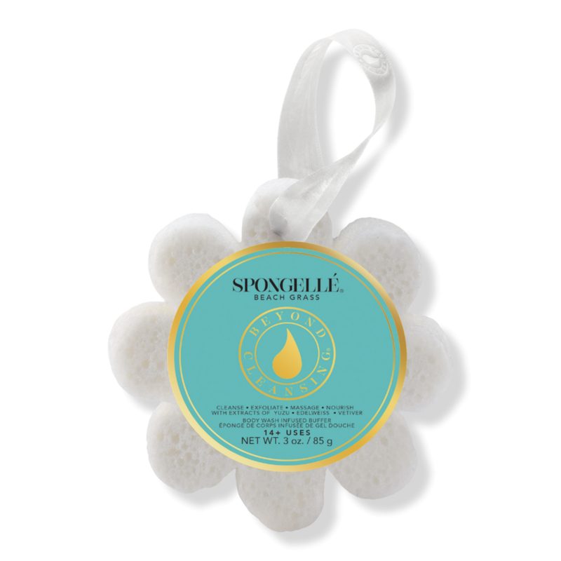 Beach Grass Wild Flower Bath Sponge Built-In Body Wash Shower Loofah Sponge for Women