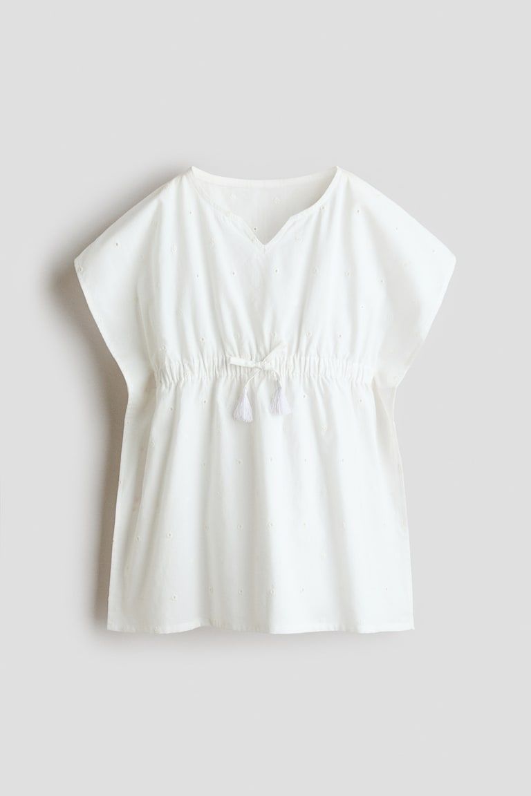 Beach Kaftan with Eyelet Embroidery