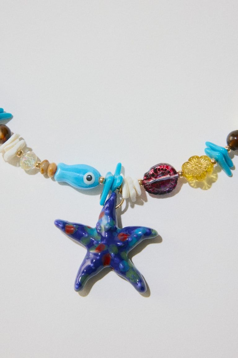 Beaded Necklace with Pendant